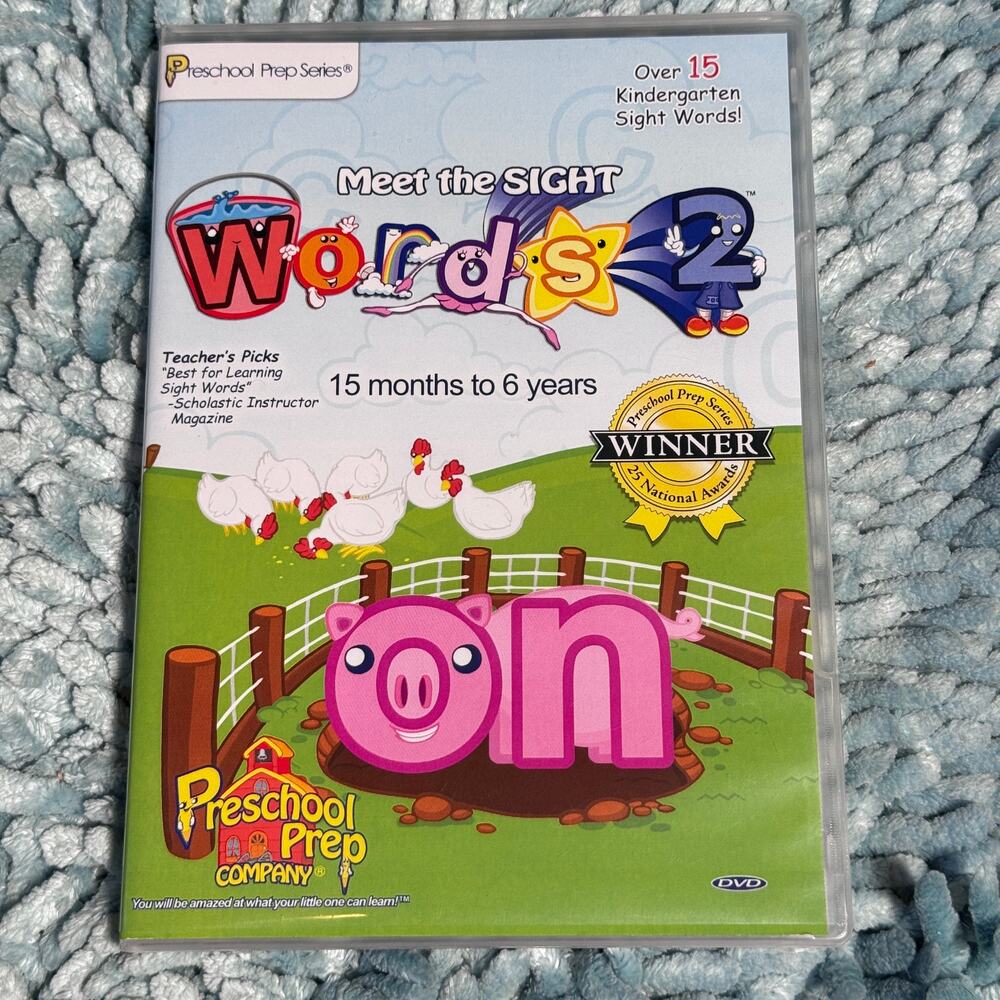 Preschool Prep Meet the‎ Sight Words Volume 1 DVD – tested, great cond.